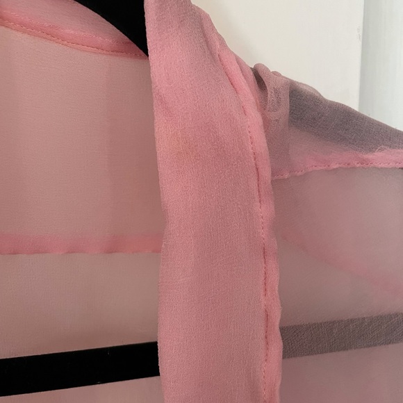 Clueless inspired blouse oversized sheer pastel pink - Picture 9 of 14